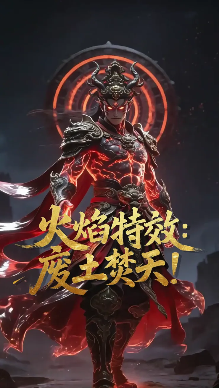 短剧漫剧 · 超写实电影玄幻火焰特效：废土焚天！！